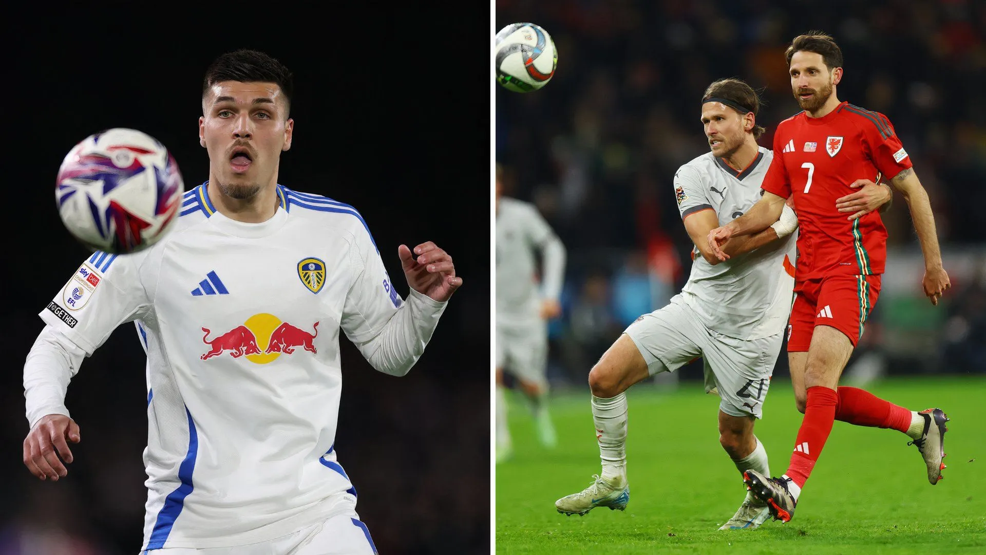 Các cầu thủ Swansea City Joe Allen và Joel Piroe trên sân tập, minh chứng cho sự tiếp nối tại câu lạc bộ.