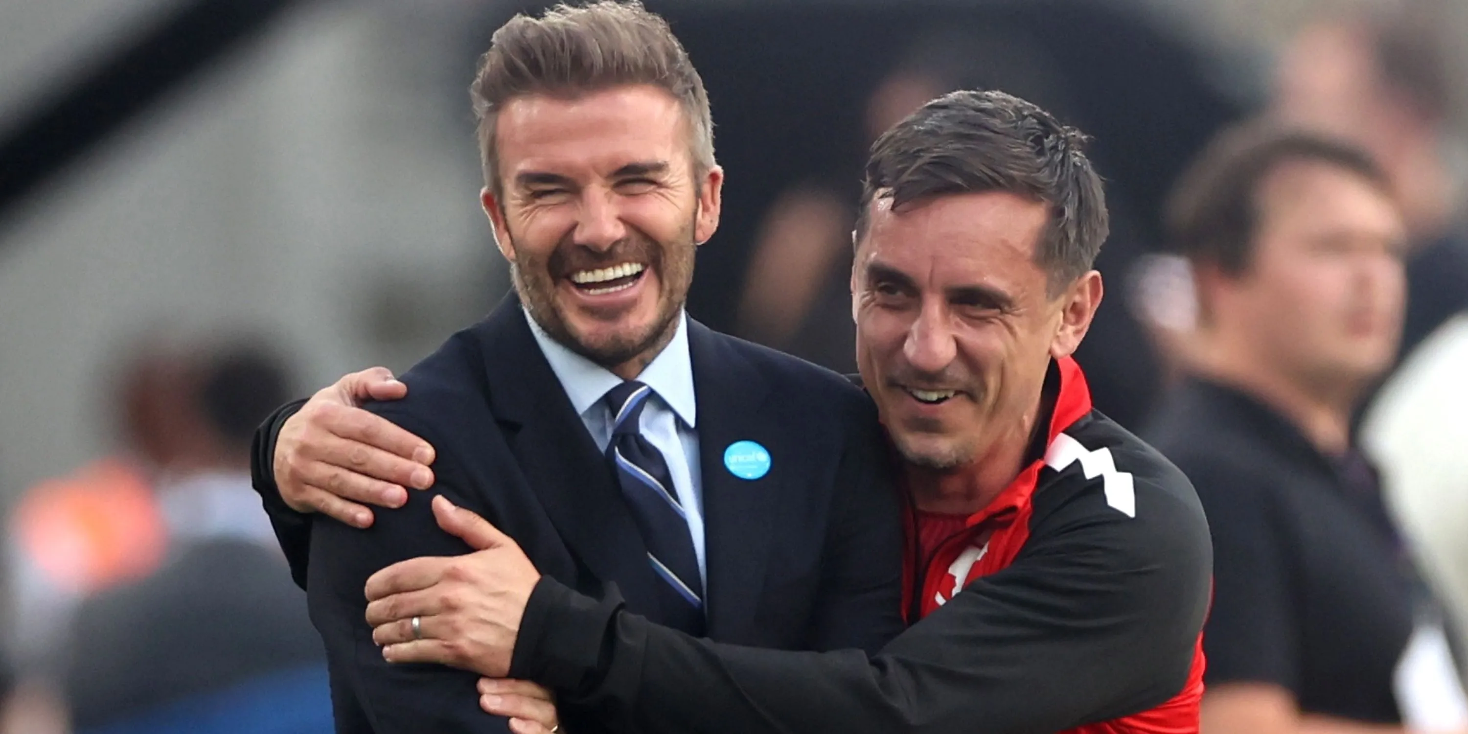 David Beckham và Gary Neville, cựu đồng đội tại Manchester United