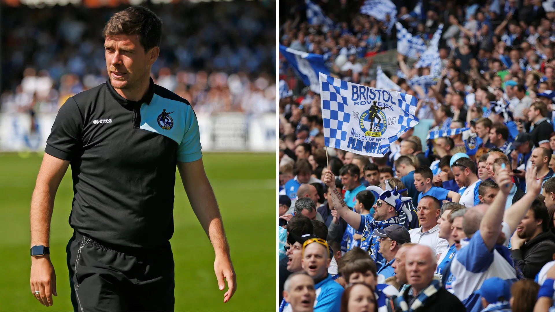 Huấn luyện viên Darrell Clarke vừa trở lại dẫn dắt Bristol Rovers
