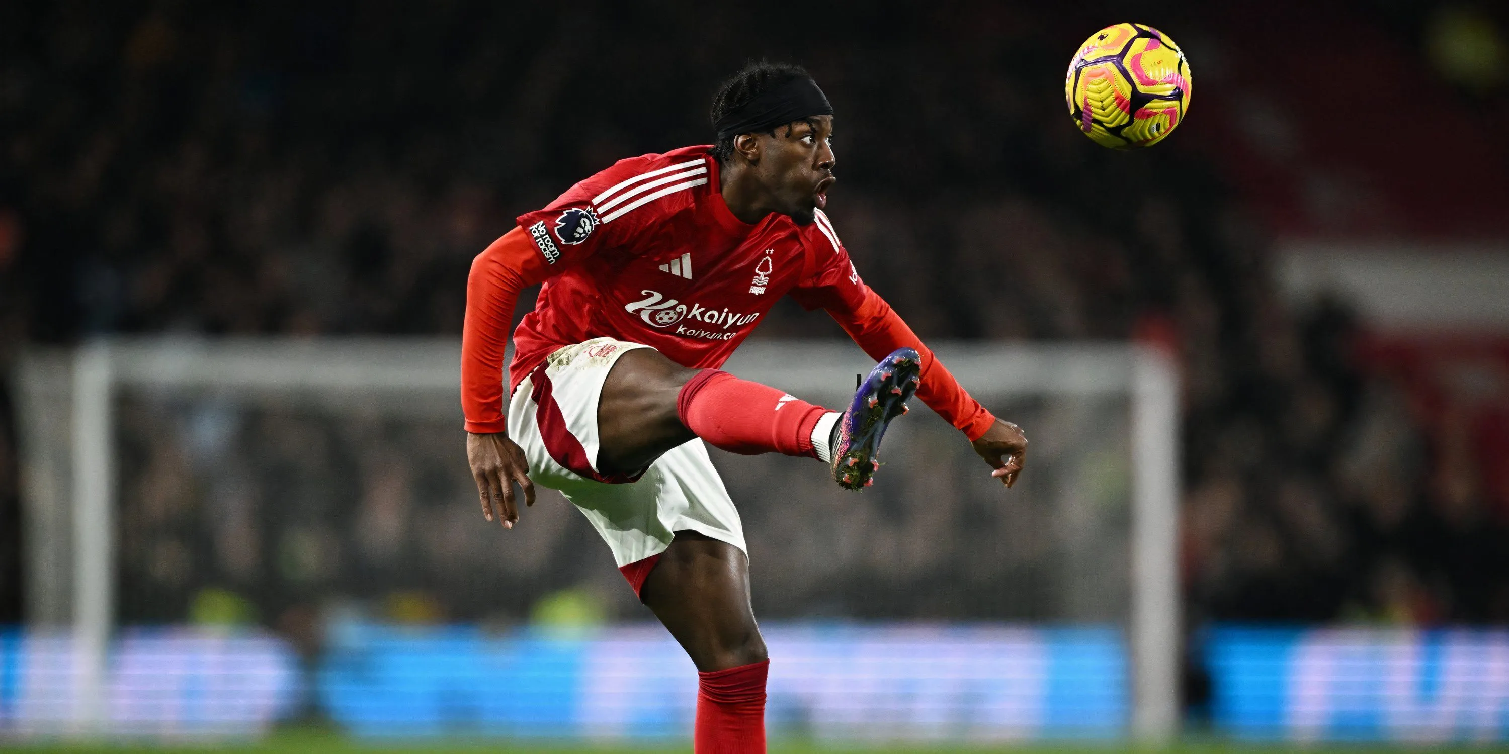 Anthony Elanga trong màu áo câu lạc bộ Nottingham Forest.