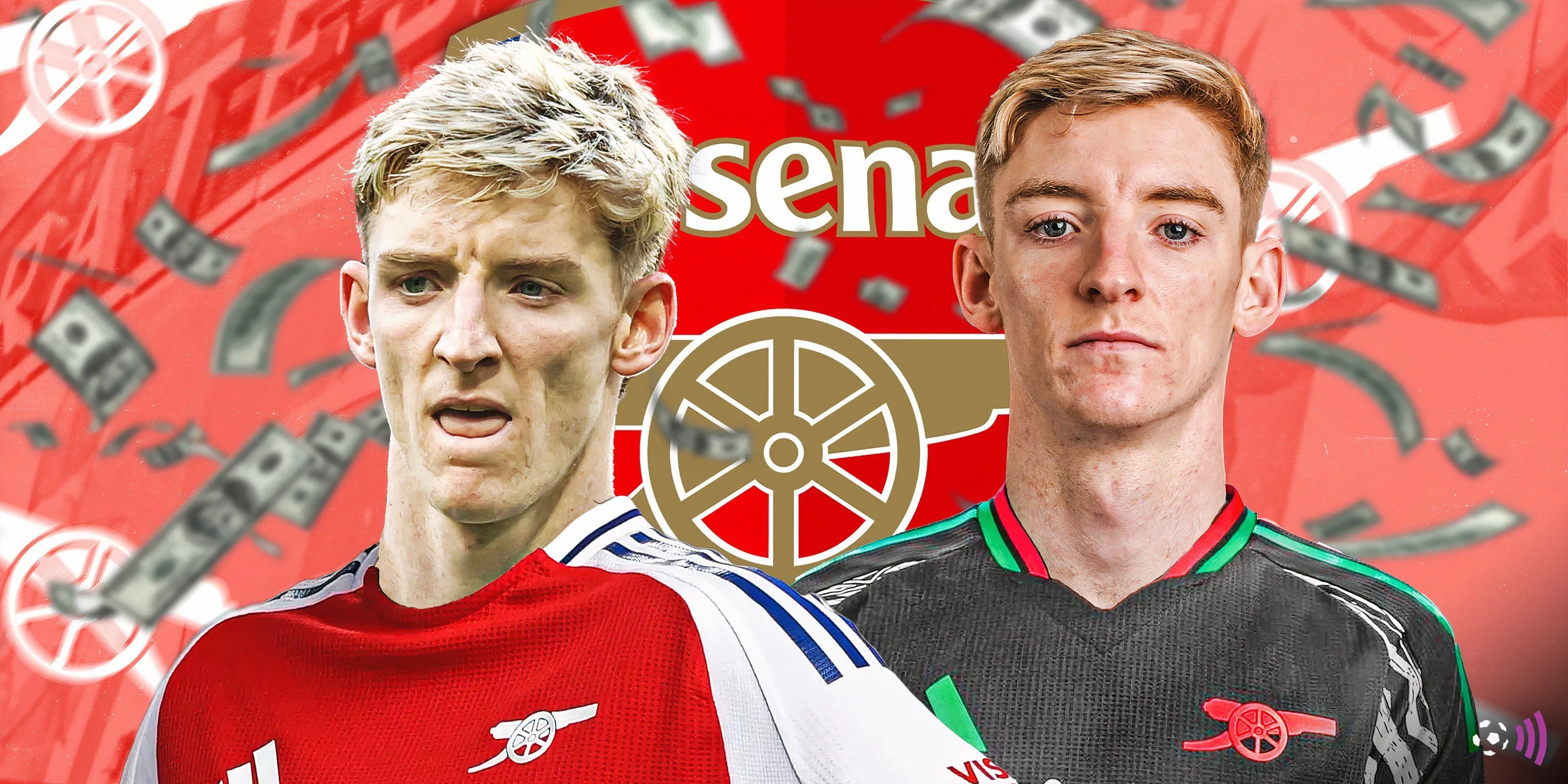 Anthony Gordon trong trang phục Arsenal, thể hiện tiềm năng hợp tác với Gyokeres