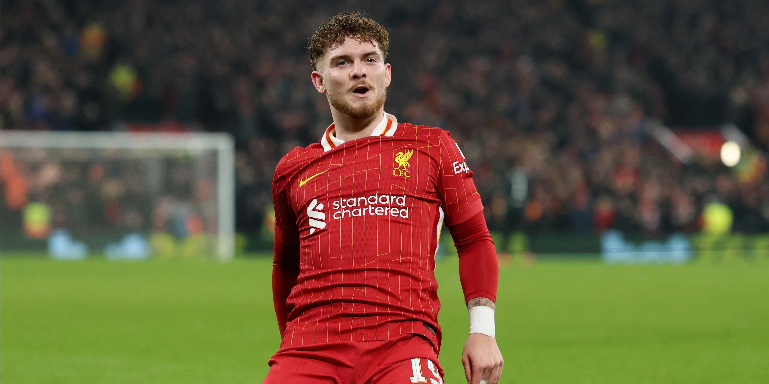 Harvey Elliott ăn mừng trong màu áo Liverpool, cầu thủ trẻ đang được Newcastle United quan tâm