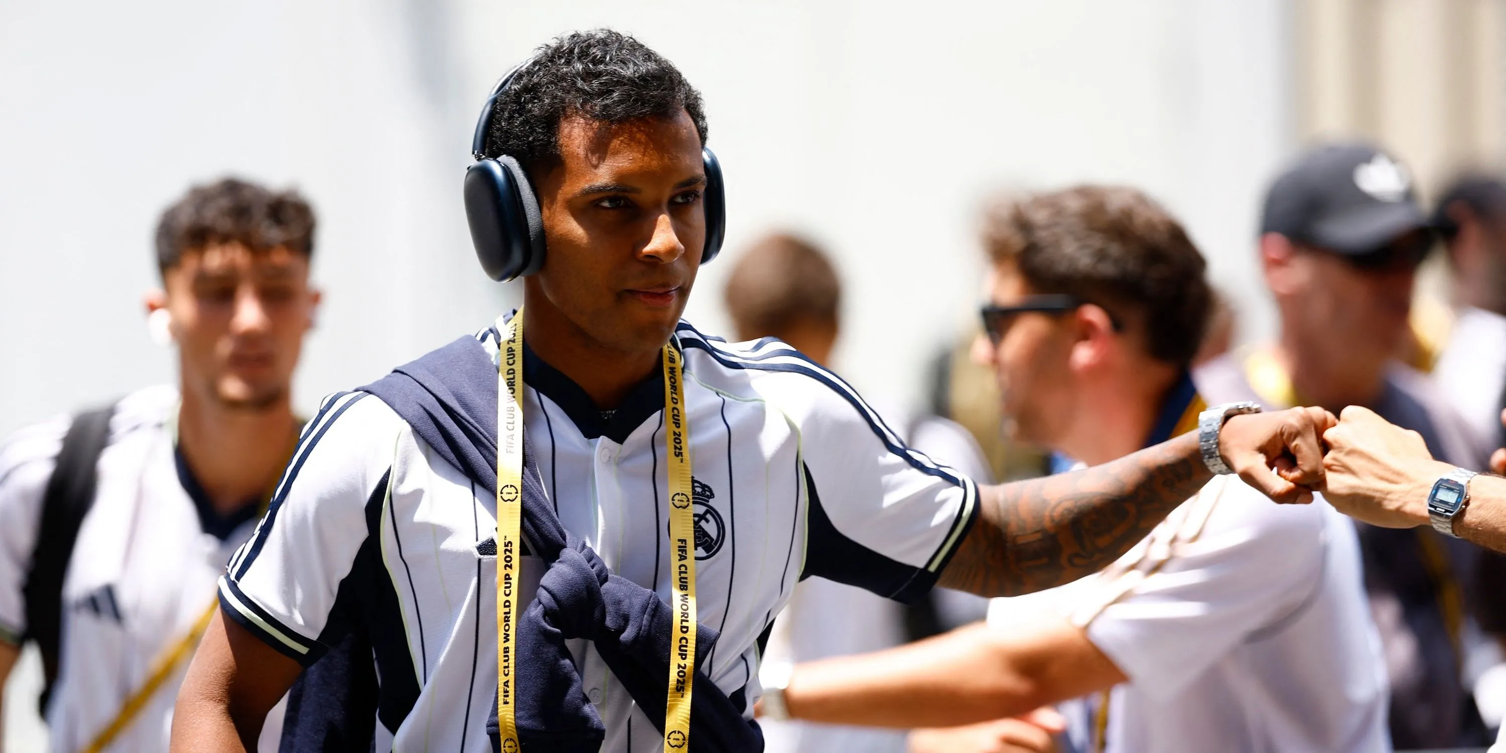 Tiền đạo Rodrygo của Real Madrid xuất hiện trước trận đấu