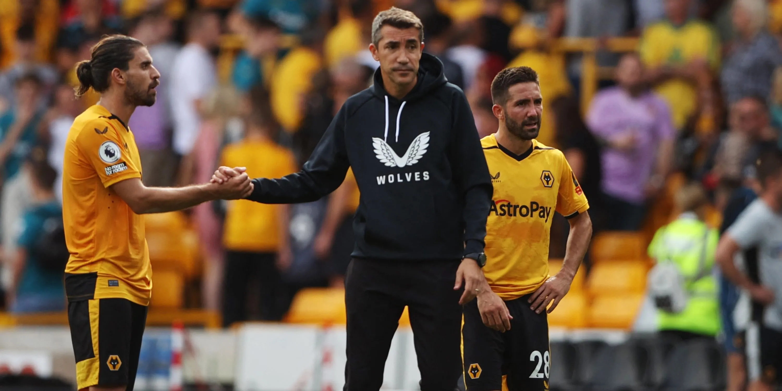 Bruno Lage cùng cầu thủ Ruben Neves trong những ngày tại Wolves
