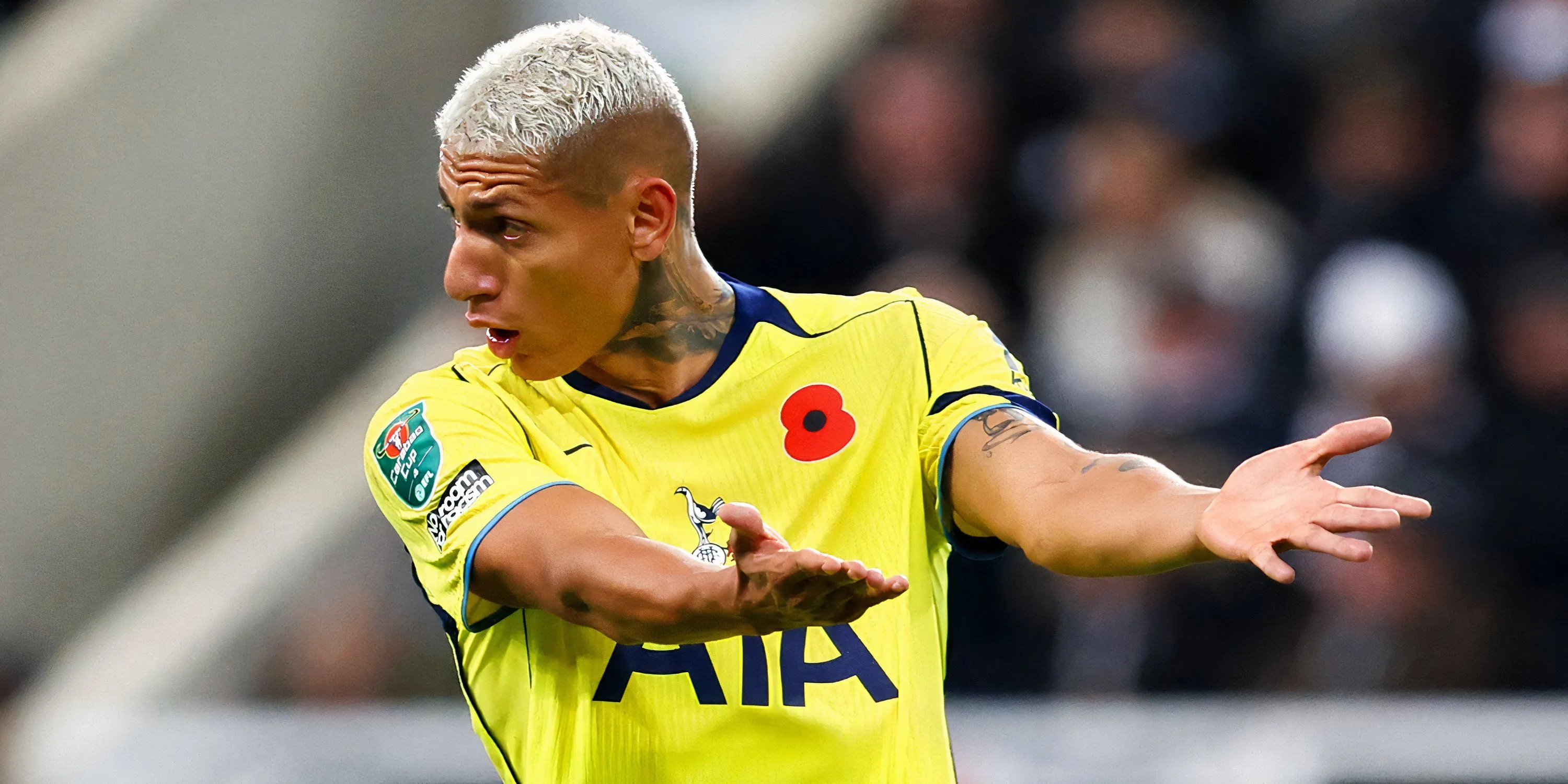 Richarlison trong màu áo Tottenham gặp khó khăn về phong độ